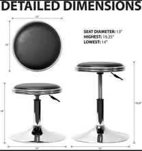 Load image into Gallery viewer, 2 x Cocktail Arcade Stools Gas Lift PU Cushioned top