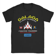 Load image into Gallery viewer, Cool Arcade Galaga Video Game Retro Vintage 80s Invader Space Gaming Alien t shirt for men 100% Cotton Gift Idea Clothes