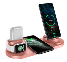 Load image into Gallery viewer, Wireless Charger For IPhone Fast Charger For Phone Fast Charging Pad For Phone Watch 6 In 1 Charging Dock Station