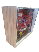 Load image into Gallery viewer, Route 66 Pinball Head LED Display light box with woodgrain

