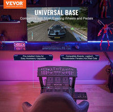 Load image into Gallery viewer, VEVOR Pre-installed Steering Racing Wheel Stand, Universal Base Fit for Logitech/Thrustmaster/Fanatec, Multi-Position Adjustable Driving Sim Simulator, Comfortable PVC Leather Integrated Cockpit