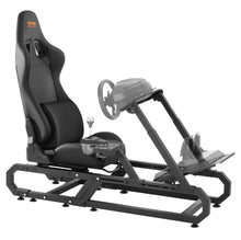 Load image into Gallery viewer, VEVOR Pre-installed Steering Racing Wheel Stand, Universal Base Fit for Logitech/Thrustmaster/Fanatec, Multi-Position Adjustable Driving Sim Simulator, Comfortable PVC Leather Integrated Cockpit
