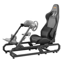 Load image into Gallery viewer, VEVOR Pre-installed Steering Racing Wheel Stand, Universal Base Fit for Logitech/Thrustmaster/Fanatec, Multi-Position Adjustable Driving Sim Simulator, Comfortable PVC Leather Integrated Cockpit
