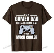 Load image into Gallery viewer, Mens Gamer Dad Like A Normal Dad Video Game Father T-Shirt Family T Shirts Prevailing Tops Shirts Cotton Men Design
