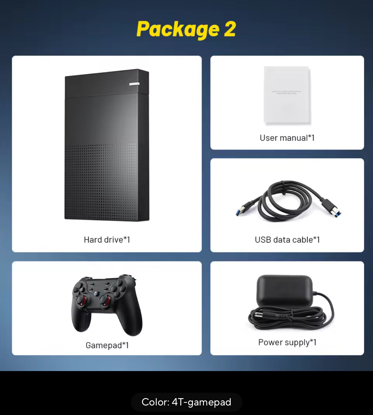 KINHANK 4T Gaming HDD with Launchbox Hyperspin Playnite Retrobat