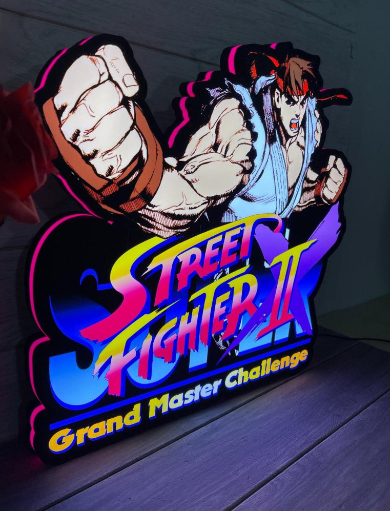 Street Fighter Sign Classic Arcade LED Light Box, Classic Fighting