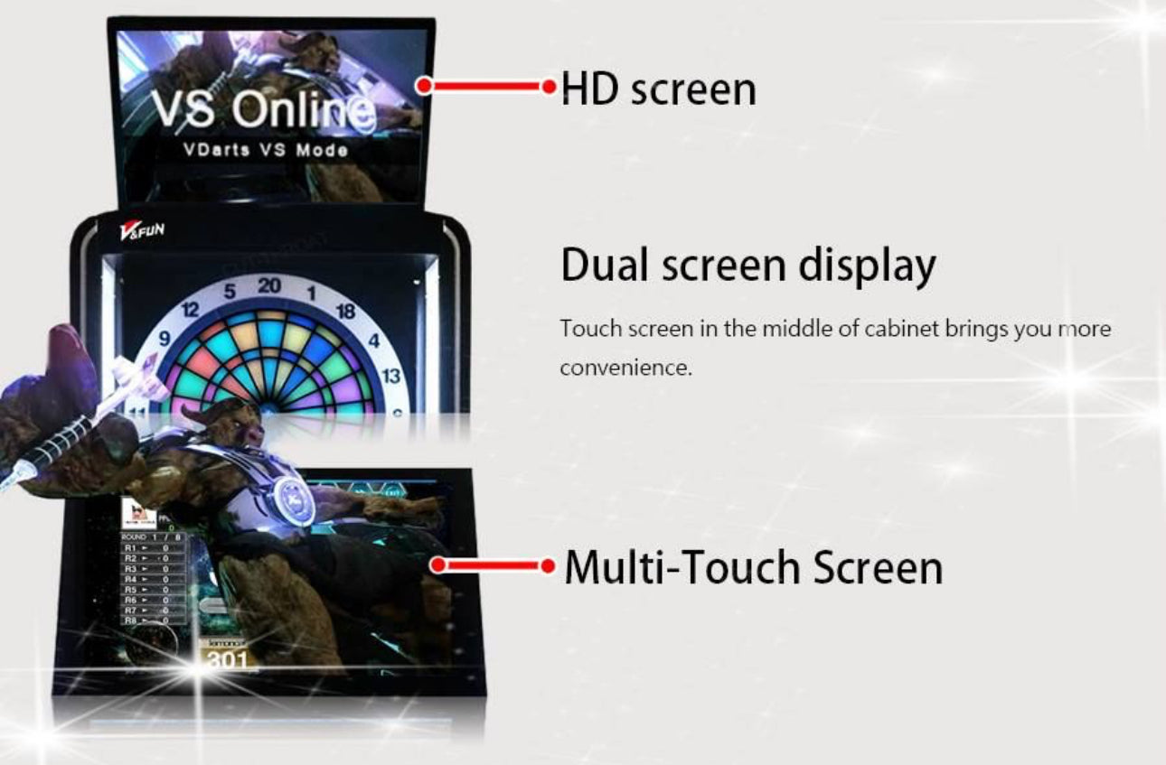 VDarts 3L Commercial Electronic Darts Full Cabinet Dartboard