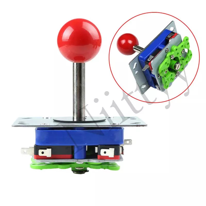 Joystick Analogico Da Arcade 2/4/8 Way Con Palla Rossa - Per Cabinetti Gaming E Fight Stick - Foto 13