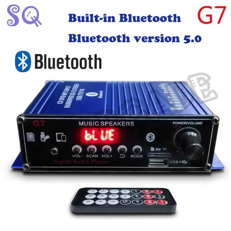 G7/G8 Digital Power Amplifier 5.0 Bluetooth Digital USB Radio Can inse ...